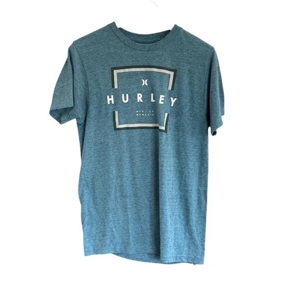 Hurley Mens Blue Graphic Tee Shirt Size Small - Picture 2 of 6